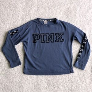 PINK Long Sleeve. Blue. Small.